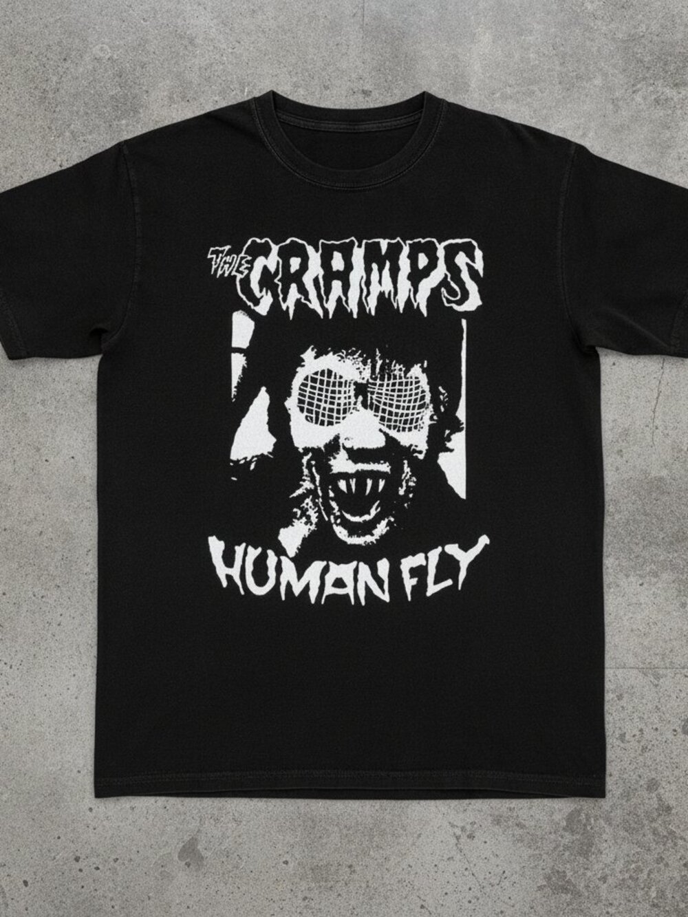 The Cramps Human Fly Psychobilly Horror Punk Vintage Black T-Shirt